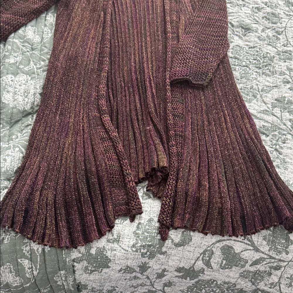 Krazy Kat Multicolor Ribbed Sparkle Cardigan - Picture 5 of 5
